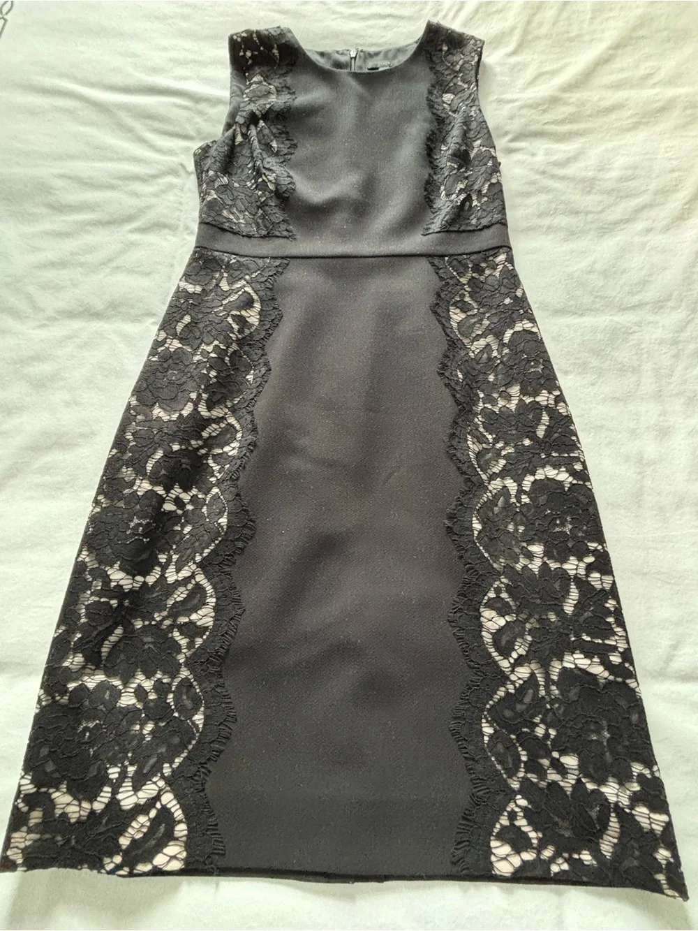 NWOT! J.Crew Black Lace-Panel Sleeveless Dress